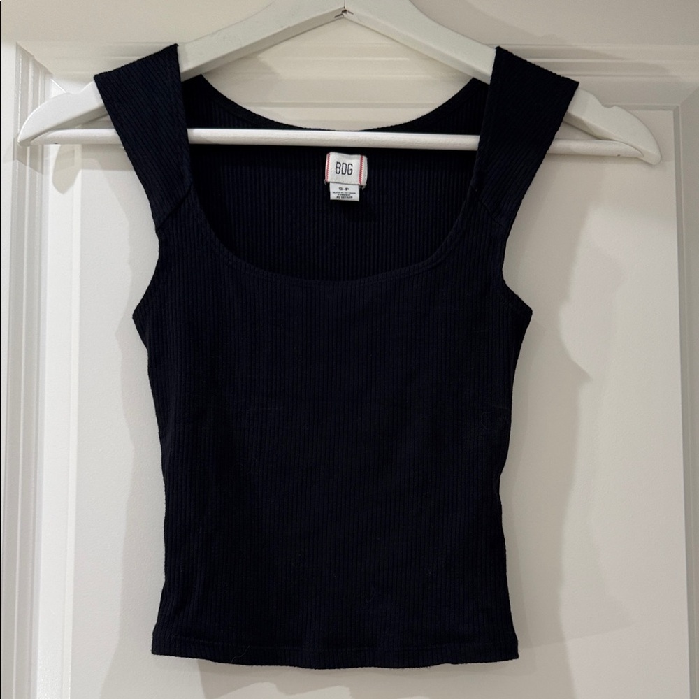 BDG Black Ribbed Tank Top SP